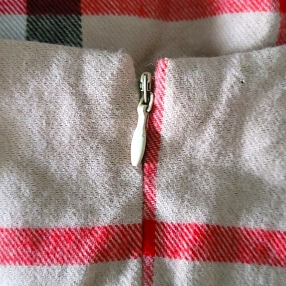 Burberry London Nova Check Pleated Dress Buttons Front Panel And Satin Belt XL - Picture 7 of 11